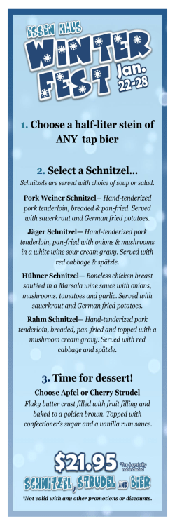 1. Choose a half-liter stein of ANY tap bier 2. Select a