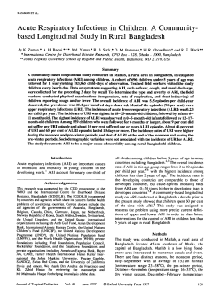 Acute Respiratory Infections in Children: A