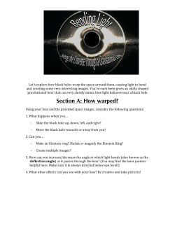 Lensing Handout (Student Version)