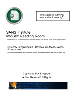 Securely Integrating iOS Devices into the Business