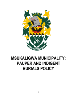 pauper and indigent burials policy