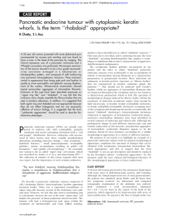 Pancreatic endocrine tumour with cytoplasmic keratin whorls. Is the
