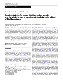 Sampling strategies for biotope definition: minimal sampling area for