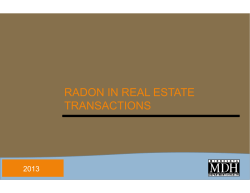 Radon in Real Estate Transactions