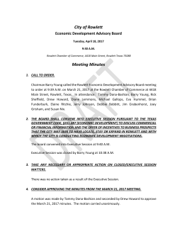 Most Recent - City of Rowlett