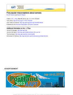 Five popular misconceptions about osmosis