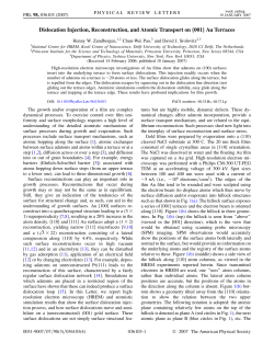 Dislocation Injection, Reconstruction, and Atomic Transport on {001