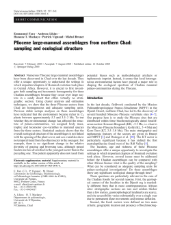 Pliocene large-mammal assemblages from northern Chad: sampling