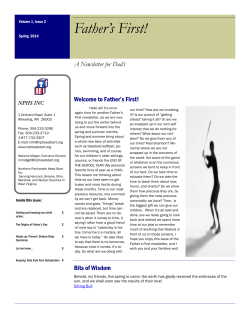 Father`s First! - Northern Panhandle Head Start