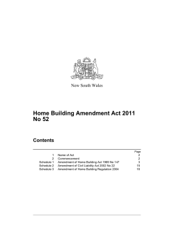 Home Building Amendment Act 2011