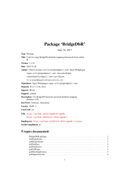 Package `BridgeDbR`