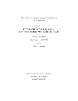 interpreting the erm crisis: country-specific and