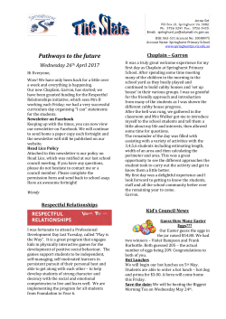 Newsletter April 26, 2017 - Springhurst Primary School