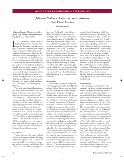 Johannes Brahms`s Herzlich tut mich erfreuen Louis Vierne