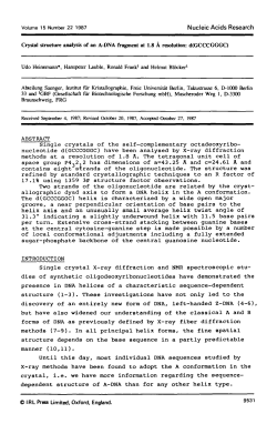 Crystal structure analysis of an A-DNA fragment at 1.8 &Aring; resolution