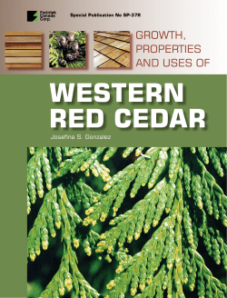 Growth, properties and uses of western red cedar