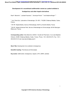 Development of a recombinant antithrombin variant