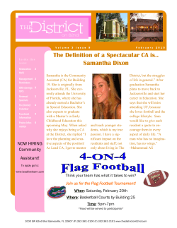 The Definition of a Spectacular CA is.. Samantha Dixon