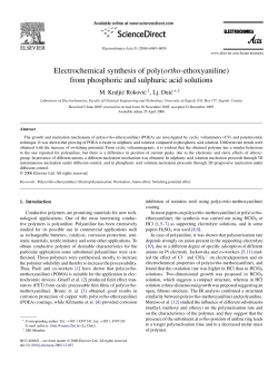 Electrochemical synthesis of poly(ortho