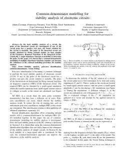 Common-denominator modelling for stability analysis of