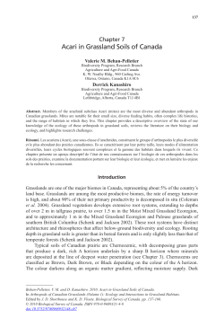 Acari in Grassland Soils of Canada