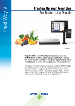 FreshW ay V - Mettler Toledo