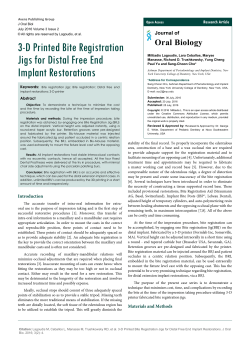 3-D Printed Bite Registration Jigs for Distal Free End Implant