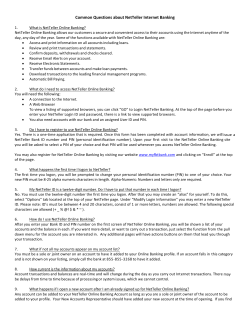 Common Questions about NetTeller Internet Banking