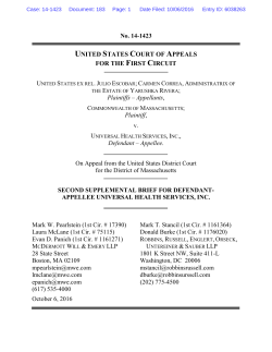 No. 14-1423 UNITED STATES COURT OF APPEALS FOR THE
