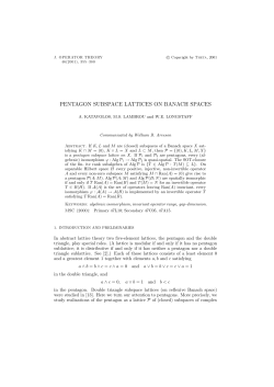 PENTAGON SUBSPACE LATTICES ON BANACH SPACES