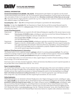 Annual Financial Report Instructions