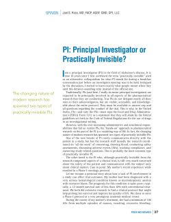 PI: Principal Investigator or Practically Invisible?