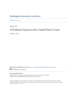 A Probation System in the United States Courts