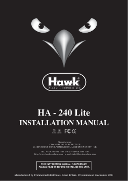 HA - 240 Lite - Hawk Car Alarms