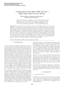 Computation of the safety ZMP zone for a biped robot based