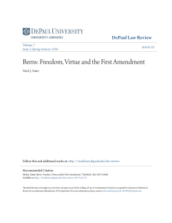 Berns: Freedom, Virtue and the First Amendment