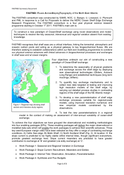 FASTNEt: Fluxes AcrossSlopingTopography of the North