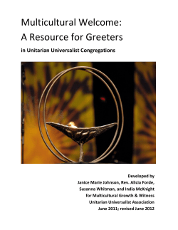 Multicultural Welcome: a Resource for Greeters
