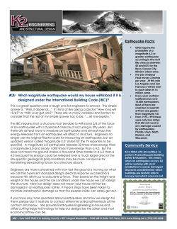 Earthquake Facts - K2 Engineering and Structural Design