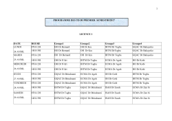 PROGRAMME DES TD DUPREMIER SEMESTRE2017 LICENCE 1