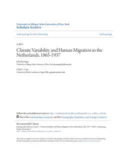 Climate Variability and Human Migration in the