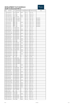 SL045 Development Plot Schedule RevA