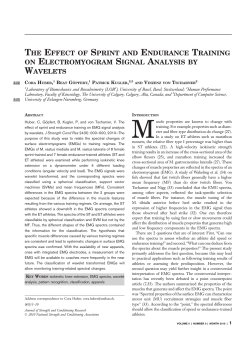 the effect of sprint and endurance training on electromyogram signal