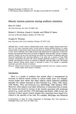 Muscle tension patterns during auditory attention