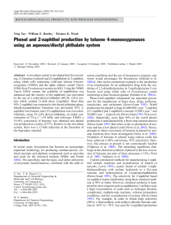 Phenol and 2-naphthol production by toluene 4