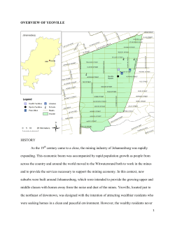 OVERVIEW OF YEOVILLE