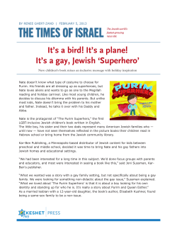 It`s a bird! It`s a plane! It`s a gay, Jewish `Superhero`