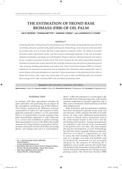 The estimation of frond base biomass (FBB) of oil palm (3220)