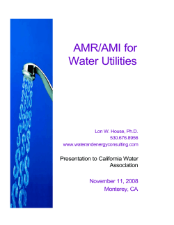 AMR/AMI for Water Utilities - Water and Energy Consulting