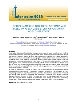 decision-making tools for action plans based on gis: a case study of